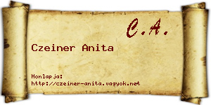 Czeiner Anita névjegykártya